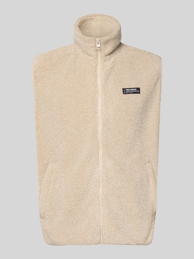 REVIEW Fleecegilet met opstaande kraag en steekzakken Beige - 2