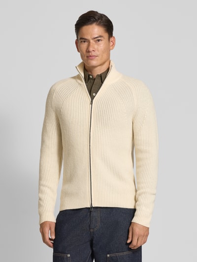 Forét Strickjacke aus Wolle mit Stehkragen Modell 'DELTA' Offwhite 4