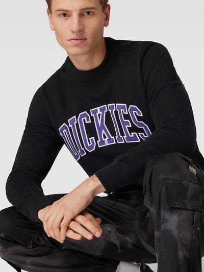 Dickies Sweatshirt met labelstitching, model 'AITKIN' Zwart - 3