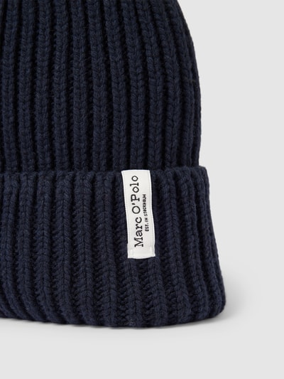 Marc O'Polo Beanie mit Label-Patch Marine 2