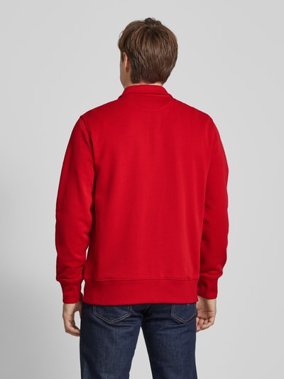 Gant Regular Fit Sweatjacke mit Label-Stitching Modell 'SGIELD' Rot 5