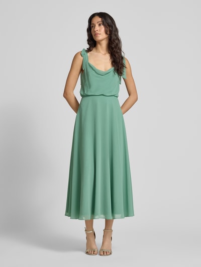 Jake*s Cocktail Cocktailkleid mit Wasserfall-Ausschnitt Gruen 4