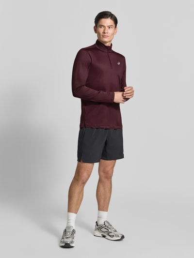 ASICS Funktionsshirt mit Logo und Reißverschluss Dunkelrot 1