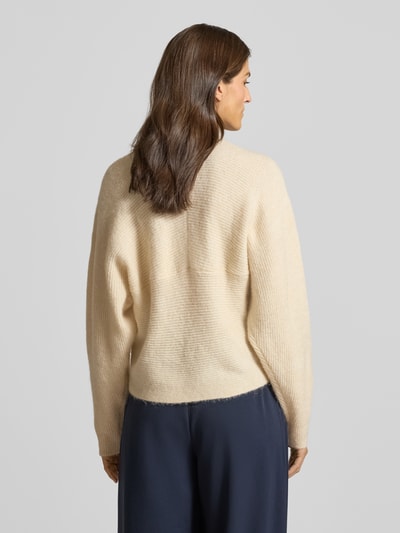 MSCH Copenhagen Strickpullover in Wickel-Optik Modell 'Zinelle' Beige 5