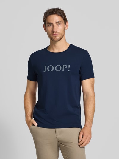 JOOP! Collection T-shirt met logoprint en ronde hals Marineblauw - 4