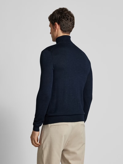 Tiger Of Sweden Gebreide coltrui, model 'Neville' Marineblauw - 5