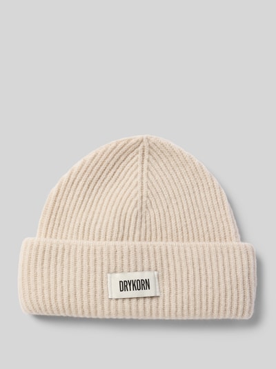Drykorn Beanie aus Schurwolle Modell 'NEREA' Sand Melange 1