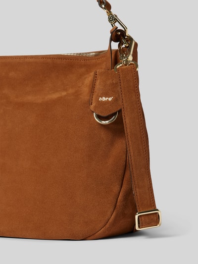 Abro Handtasche mit Label-Applikation Modell 'JUNA' Camel 3