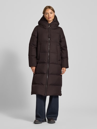 Marc O'Polo Regular Fit Daunenmantel mit Zweiwege-Reißverschluss Mittelbraun 4