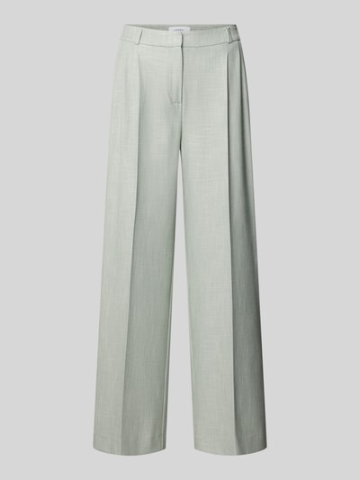 Productfoto, Wide Fit Stoffhose aus Viskose-Mix met persvouwen van comma, lichtgrijs, elastische viscosemix, achterzakken, haak- en ritssluiting, taillebreedte 40 cm, binnenbeenlengte 75 cm