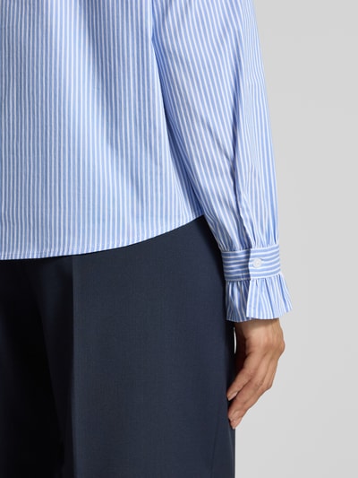 More & More Bluzka koszulowa o kroju regular fit ze stójką Jasnoniebieski 3