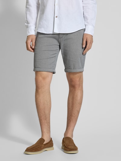 Redefined Rebel Regular Fit Bermudas mit Gesäßtaschen Modell 'NEBRASKA' Marine Melange 4