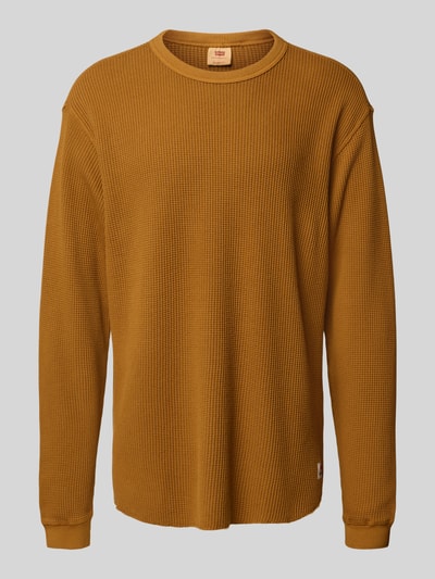 Levi's® Relaxed Fit Longsleeve mit Rundhalsausschnitt Senf 2