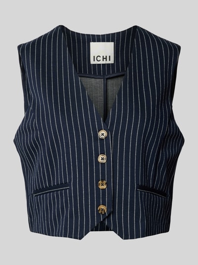 ICHI Gilet met V-hals, model 'KATE' Marineblauw - 2