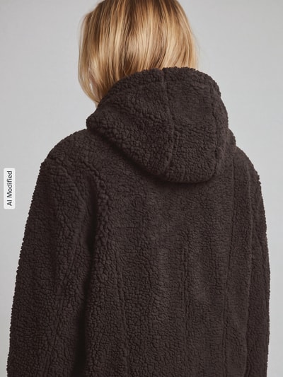 VERO MODA Teddyjacke mit Kapuze Schoko 3