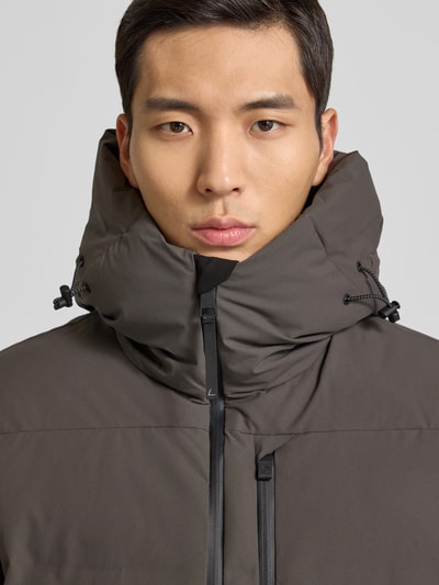 LUHTA Płaszcz pikowany z zamkiem błyskawicznym dwustronnym model ‘KAUSTINEN’ Antracytowy 3