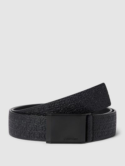 CK Calvin Klein Leren riem met klemgesp Zwart - 1