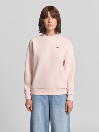 Lacoste Relaxed Fit Sweatshirt aus Baumwoll-Mix Hellrosa 4