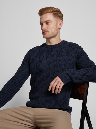 Tom Tailor Strickpullover mit Rundhalsausschnitt Marine 3