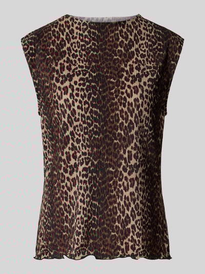 Pieces Slim Fit Top mit Crêpe-Verarbeitung Modell 'FLORA' Sand 2