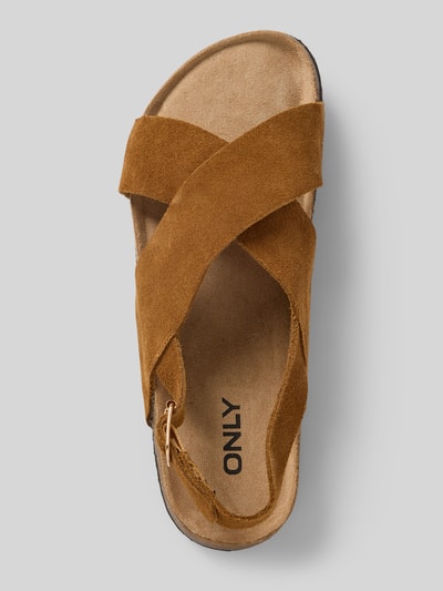 Only Sandalen in Wildlederoptik Modell 'AVA' Cognac 3