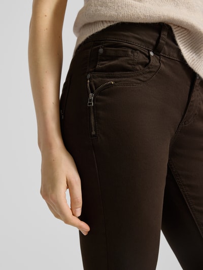 Buena Vista Cropped Hose mit Eingrifftaschen Modell 'TUMMYLESS Z CROPPED' Dunkelbraun 3
