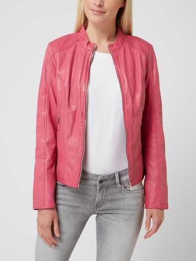 Jilani Lederjacke im Biker-Look Modell 'Ylvi' Pink 4