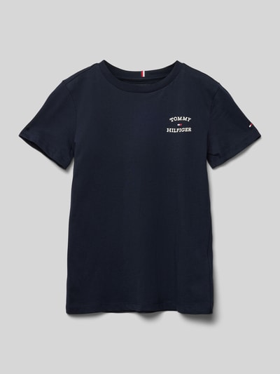 Tommy Hilfiger Teens T-Shirt mit Label-Print Marine 1