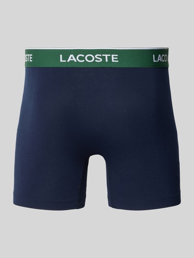 Produktfoto, Trunk aus Baumwoll-Mix im 3er-Pack von Lacoste in Dunkelblau mit grünem Bund und weißem Logo, Herren Pant & Trunk von Lacoste