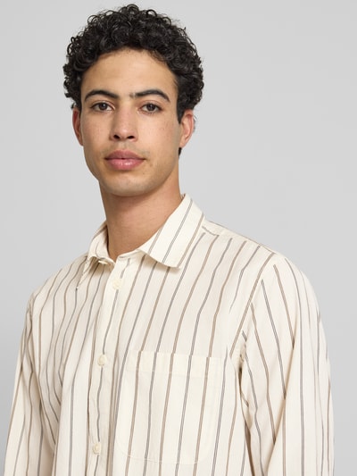 Marc O'Polo DENIM Regular Fit Freizeithemd aus reiner Baumwolle Offwhite 3