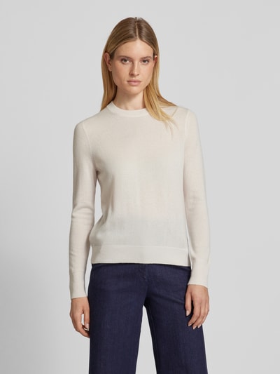 Jake*s Casual Strickpullover mit gerippten Abschlüssen Offwhite 4