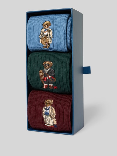 Polo Ralph Lauren Underwear Socken mit Label-Stitching im 3er-Pack Hellblau 3
