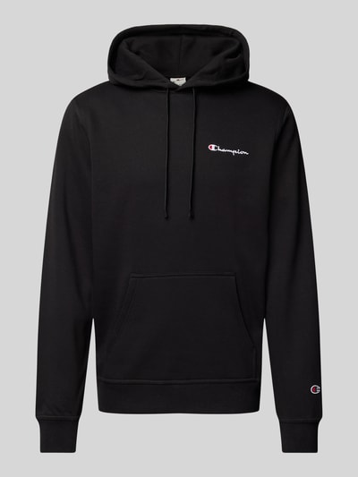 CHAMPION Hoodie mit Label-Stitching Black 2