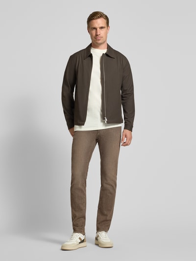 Brax Slim Fit Jeans aus Baumwoll-Mix Modell 'Chuck' Dunkelbraun 1