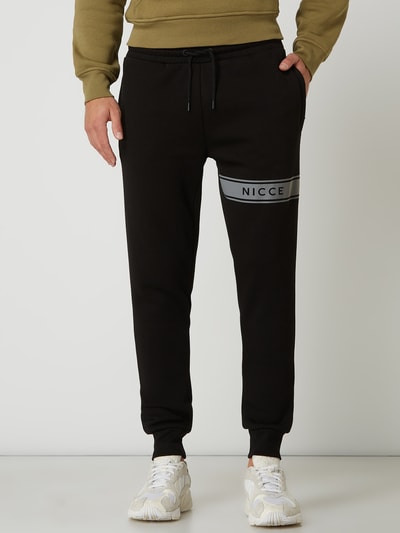 Nicce London Sweatpants mit reflektierendem Logo-Print Modell 'Axiom' Black 4