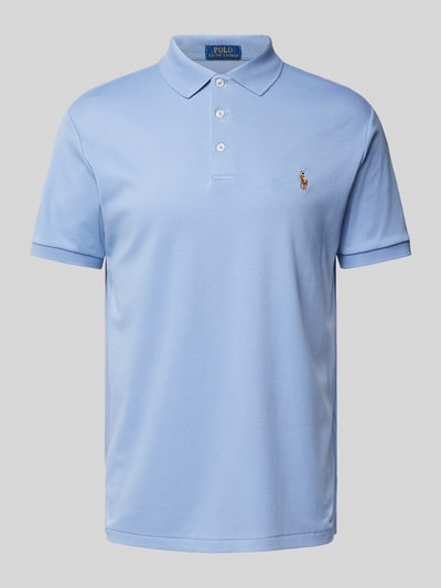 Polo Ralph Lauren Regular fit poloshirt met labelstitching Lichtblauw - 2