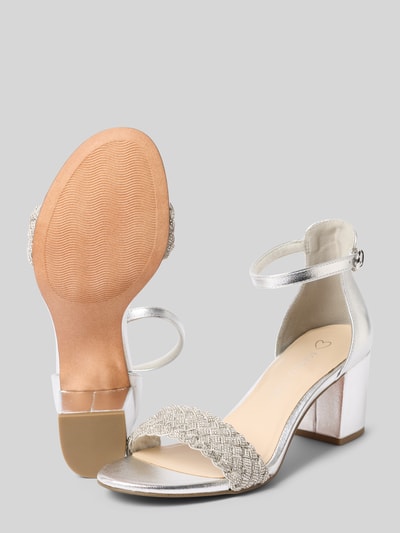 MARCO TOZZI Sandalette mit Ziersteinbesatz Silber 4