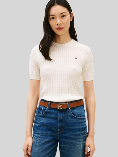 Tommy Hilfiger t-shirt o kroju regular fit z czystej bawełny Biały 4