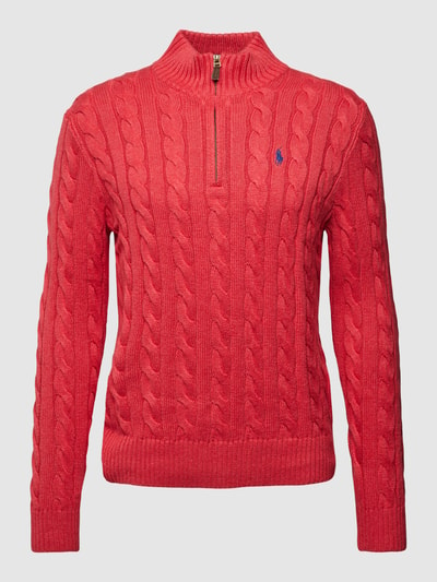 Polo Ralph Lauren Strickpullover mit gerippten Abschlüssen und Regular Fit Rot 1