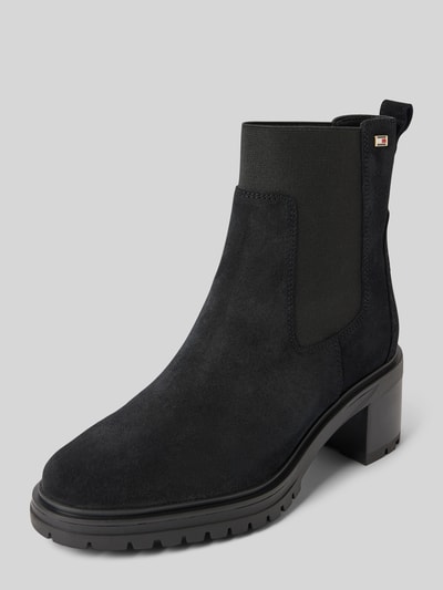 Tommy Hilfiger Lederboots mit Logo-Applikation Black 1