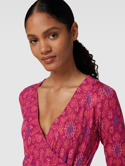 Lauren Ralph Lauren T-shirt van een viscosemix, model 'ALAYJA' Fuchsia - 3