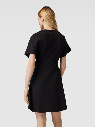 Tommy Hilfiger Knielanges Kleid in unifarbenem Design Black 5