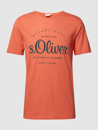 s.Oliver RED LABEL T-Shirt mit Label-Print Orange 2