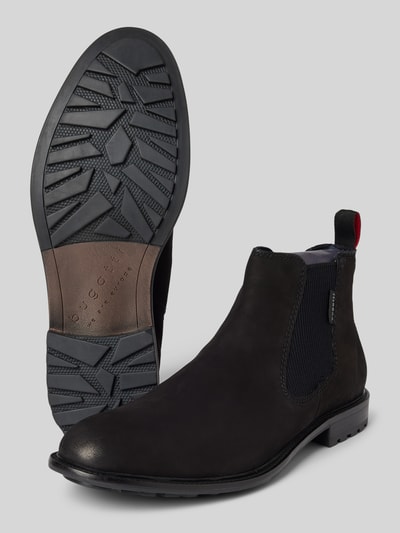 bugatti Chelsea Boots aus Leder mit Zugschlaufe Modell 'Bonifacio' Black 4