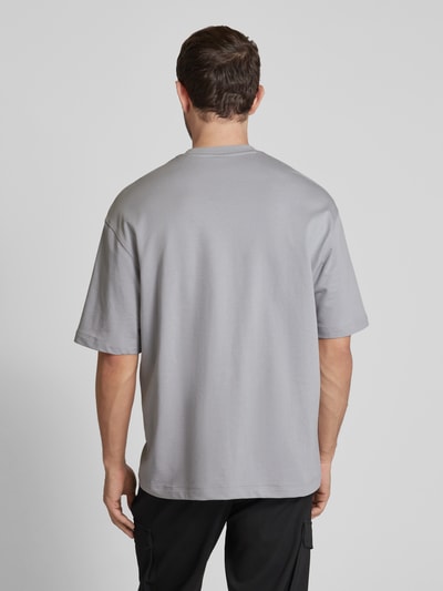 ARMANI EXCHANGE T-shirt met labeldetail, model 'MAGLIA' Steengrijs - 5