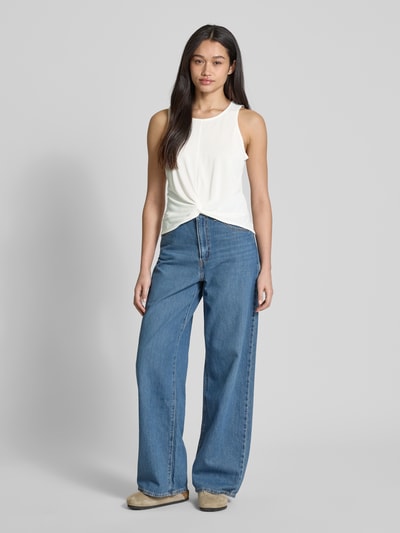 Pieces Loose fit tanktop van viscosemix, model 'ANORA' Offwhite - 1