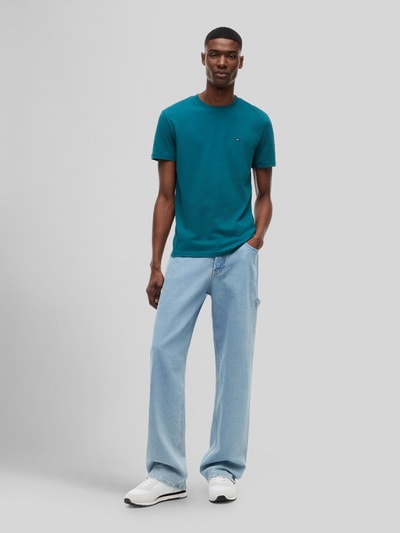 Tommy Jeans T-shirty o kroju slim fit z czystej bawełny w zestawie 2 szt. Petrol 1