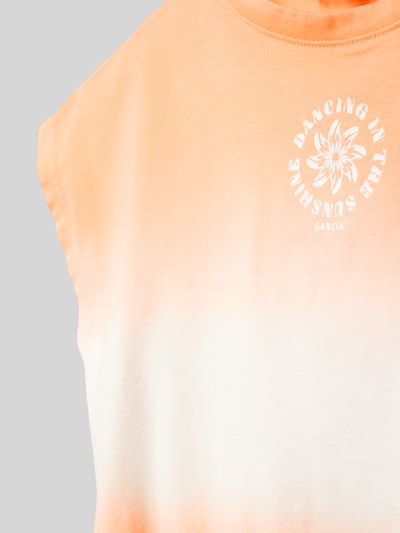 Garcia T-Shirt mit ausgefranstem Saum Apricot 2