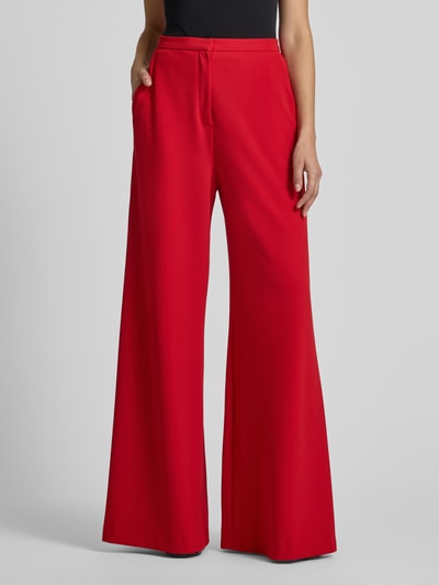 Swing Wide leg stoffen broek met verborgen sluiting Rood - 4