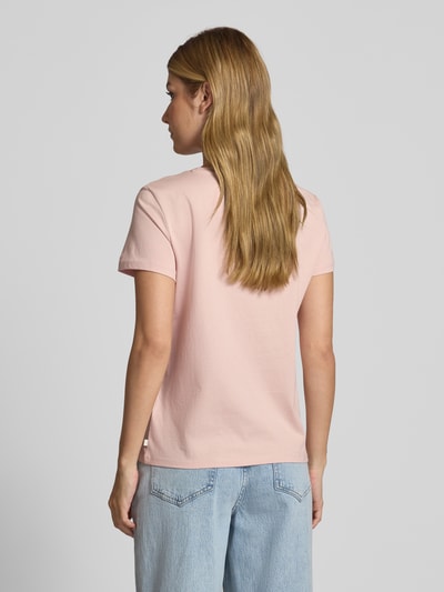 Tom Tailor Denim Regular Fit T-Shirt aus reiner Baumwolle Hellrosa 5